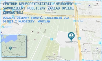 ODDZIAŁ DZIENNY TERAPII UZALEZNIEŃ DLA DZIECI I MŁODZIEŻY - CENTRUM NEUROPSYCHIATRII "NEUROMED" SAMODZIELNY PUBLICZNY ZAKŁAD OPIEKI ZDROWOTNEJ - UL. BOROWSKA 181-187,  WROCŁAW