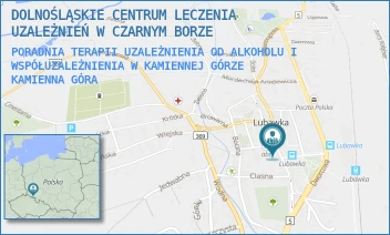 PORADNIA TERAPII UZALEŻNIENIA OD ALKOHOLU I WSPÓŁUZALEŻNIENIA W KAMIENNEJ GÓRZE - DOLNOŚLĄSKIE CENTRUM LECZENIA UZALEŻNIEŃ W CZARNYM BORZE - AL. WOJSKA POLSKIEGO 3/5,  KAMIENNA GÓRA