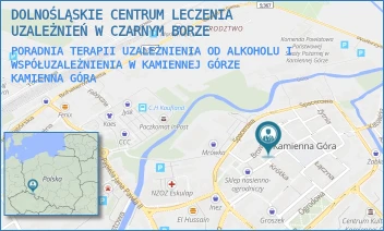 PORADNIA TERAPII UZALEŻNIENIA OD ALKOHOLU I WSPÓŁUZALEŻNIENIA W KAMIENNEJ GÓRZE - DOLNOŚLĄSKIE CENTRUM LECZENIA UZALEŻNIEŃ W CZARNYM BORZE - UL. ADAMA MICKIEWICZA 2,  KAMIENNA GÓRA