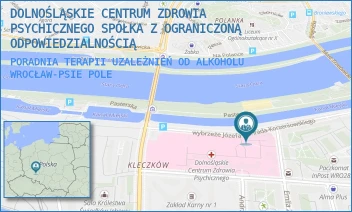 PORADNIA TERAPII UZALEŻNIEŃ OD ALKOHOLU - DOLNOŚLĄSKIE CENTRUM ZDROWIA PSYCHICZNEGO SPÓŁKA Z OGRANICZONĄ ODPOWIEDZIALNOŚCIĄ - UL. WYBRZEŻE J. CONRADA-KORZENIOWSKIEGO 18,  WROCŁAW-PSIE POLE