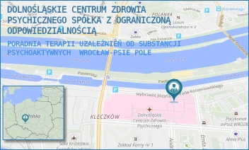 PORADNIA TERAPII UZALEŻNIEŃ OD SUBSTANCJI PSYCHOAKTYWNYCH - DOLNOŚLĄSKIE CENTRUM ZDROWIA PSYCHICZNEGO SPÓŁKA Z OGRANICZONĄ ODPOWIEDZIALNOŚCIĄ - UL. WYBRZEŻE J. CONRADA-KORZENIOWSKIEGO 18,  WROCŁAW-PSIE POLE