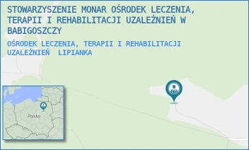OŚRODEK LECZENIA, TERAPII I REHABILITACJI UZALEŻNIEŃ - STOWARZYSZENIE MONAR OŚRODEK LECZENIA, TERAPII I REHABILITACJI UZALEŻNIEŃ W BABIGOSZCZY - 2A,  LIPIANKA