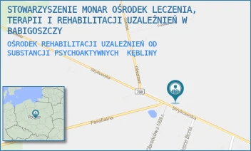 OŚRODEK REHABILITACJI UZALEŻNIEŃ OD SUBSTANCJI PSYCHOAKTYWNYCH - STOWARZYSZENIE MONAR OŚRODEK LECZENIA, TERAPII I REHABILITACJI UZALEŻNIEŃ W BABIGOSZCZY - UL. STRYKOWSKA 3,  KĘBLINY