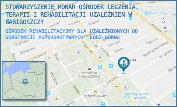 OŚRODEK REHABILITACYJNY DLA UZALEŻNIONYCH OD SUBSTANCJI PSYCHOAKTYWNYCH - STOWARZYSZENIE MONAR OŚRODEK LECZENIA, TERAPII I REHABILITACJI UZALEŻNIEŃ W BABIGOSZCZY - UL. TUSZYŃSKA 106,  ŁÓDŹ-GÓRNA