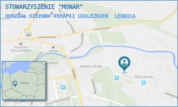 ODDZIAŁ DZIENNY TERAPII UZALEŻNIEŃ - STOWARZYSZENIE "MONAR" - UL. STEFANA OKRZEI 10,  LEGNICA