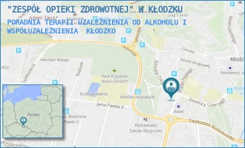 PORADNIA TERAPII UZALEŻNIENIA OD ALKOHOLU I WSPÓŁUZALEŻNIENIA - "ZESPÓŁ OPIEKI ZDROWOTNEJ" W KŁODZKU - UL. WOJSKA POLSKIEGO 16,  KŁODZKO
