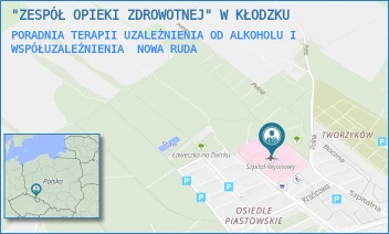 PORADNIA TERAPII UZALEŻNIENIA OD ALKOHOLU I WSPÓŁUZALEŻNIENIA - "ZESPÓŁ OPIEKI ZDROWOTNEJ" W KŁODZKU - UL. SZPITALNA 8,  NOWA RUDA