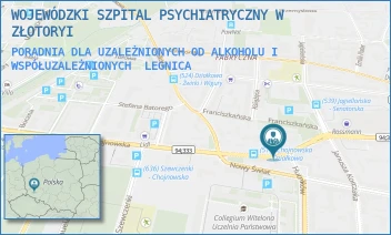 PORADNIA DLA UZALEŻNIONYCH OD ALKOHOLU I WSPÓŁUZALEŻNIONYCH - WOJEWÓDZKI SZPITAL PSYCHIATRYCZNY W ZŁOTORYI - UL. CHOJNOWSKA 81,  LEGNICA