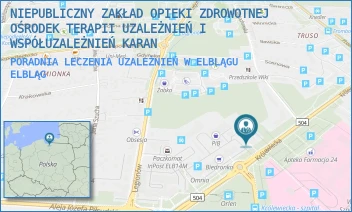 PORADNIA LECZENIA UZALEŻNIEŃ W ELBLĄGU - NIEPUBLICZNY ZAKŁAD OPIEKI ZDROWOTNEJ CENTRUM INTERWENCJI KRYZYSOWEJ "KARAN" W RZESZOWIE - KRÓLEWIECKA 197,  ELBLĄG