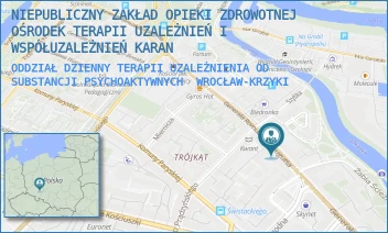 ODDZIAŁ DZIENNY TERAPII UZALEŻNIENIA OD SUBSTANCJI PSYCHOAKTYWNYCH - NIEPUBLICZNY ZAKŁAD OPIEKI ZDROWOTNEJ OŚRODEK TERAPII UZALEŻNIEŃ I WSPÓŁUZALEŻNIEŃ KARAN - UL. GEN. ROMUALDA TRAUGUTTA 119/1,  WROCŁAW-KRZYKI