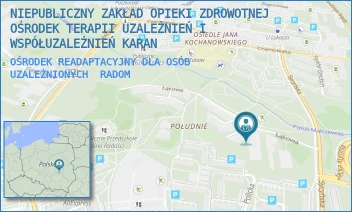 OŚRODEK READAPTACYJNY DLA OSÓB UZALEŻNIONYCH - NIEPUBLICZNY ZAKŁAD OPIEKI ZDROWOTNEJ OŚRODEK TERAPII UZALEŻNIEŃ I WSPÓŁUZALEŻNIEŃ KARAN - ŁĄKOWA 122,  RADOM