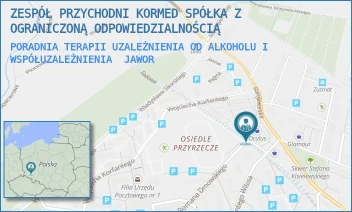 PORADNIA TERAPII UZALEŻNIENIA OD ALKOHOLU I WSPÓŁUZALEŻNIENIA - ZESPÓŁ PRZYCHODNI KORMED SPÓŁKA Z OGRANICZONĄ ODPOWIEDZIALNOŚCIĄ - UL. ROMANA DMOWSKIEGO 9,  JAWOR