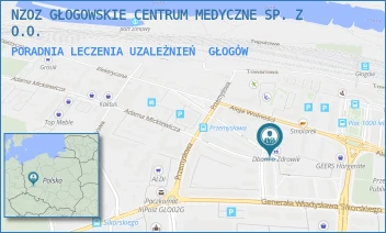 PORADNIA LECZENIA UZALEŻNIEŃ - NZOZ GŁOGOWSKIE CENTRUM MEDYCZNE SP. Z O.O. - UL. M.C.SKŁODOWSKIEJ 11,  GŁOGÓW