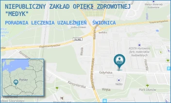 PORADNIA LECZENIA UZALEŻNIEŃ - NIEPUBLICZNY ZAKŁAD OPIEKI ZDROWOTNEJ "MEDYK" - UL. GDYŃSKA 25A,  ŚWIDNICA