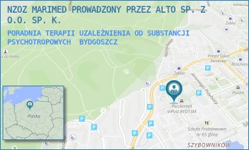 PORADNIA TERAPII UZALEŻNIENIA OD SUBSTANCJI PSYCHOTROPOWYCH - NZOZ MARIMED PROWADZONY PRZEZ ALTO SP. Z O.O. SP. K. - WOJCIECHA RZEŹNIACKIEGO 1D,  BYDGOSZCZ
