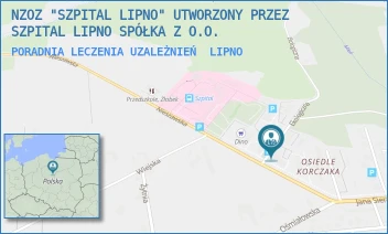 PORADNIA LECZENIA UZALEŻNIEŃ - NZOZ "SZPITAL LIPNO" UTWORZONY PRZEZ SZPITAL LIPNO SPÓŁKA Z O.O. - NIESZAWSKA 6,  LIPNO