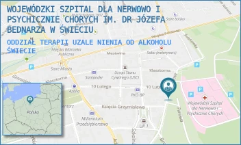 ODDZIAŁ TERAPII UZALENIENIA OD ALKOHOLU - WOJEWÓDZKI SZPITAL ZDROWIA PSYCHICZNEGO IM. DR. JÓZEFA BEDNARZA W ŚWIECIU - SĄDOWA 18/17,  ŚWIECIE