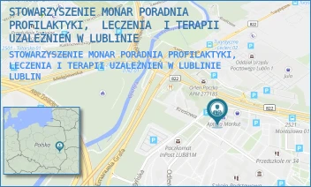 STOWARZYSZENIE MONAR PORADNIA PROFILAKTYKI, LECZENIA I TERAPII UZALEŻNIEŃ W LUBLINIE - STOWARZYSZENIE MONAR PORADNIA PROFILAKTYKI,  LECZENIA  I TERAPII UZALEŻNIEŃ W LUBLINIE - MONTAŻOWA 16,  LUBLIN