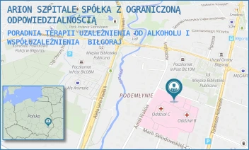 PORADNIA TERAPII UZALEŻNIENIA OD ALKOHOLU I WSPÓŁUZALEŻNIENIA - ARION SZPITALE SPÓŁKA Z OGRANICZONĄ ODPOWIEDZIALNOŚCIĄ W RESTRUKTURYZACJI - DR. STANISŁAWA POJASKA 5,  BIŁGORAJ