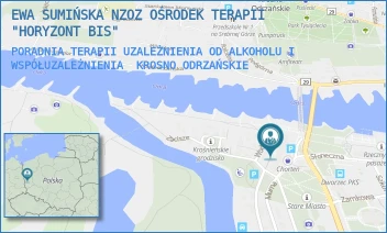 PORADNIA TERAPII UZALEŻNIENIA OD ALKOHOLU I WSPÓŁUZALEŻNIENIA - EWA SUMIŃSKA NZOZ OŚRODEK TERAPII "HORYZONT BIS" - GROBLA 29,  KROSNO ODRZAŃSKIE
