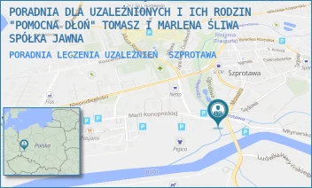 PORADNIA LECZENIA UZALEŻNIEŃ - PORADNIA DLA UZALEŻNIONYCH I ICH RODZIN "POMOCNA DŁOŃ" TOMASZ I MARLENA ŚLIWA SPÓŁKA JAWNA - UL. KRASIŃSKIEGO 23,  SZPROTAWA