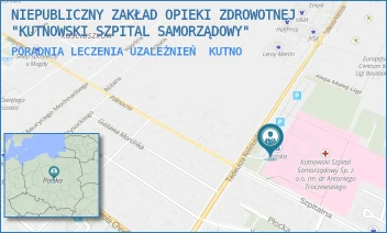PORADNIA LECZENIA UZALEŻNIEŃ - NIEPUBLICZNY ZAKŁAD OPIEKI ZDROWOTNEJ "KUTNOWSKI SZPITAL SAMORZĄDOWY" - UL. KOŚCIUSZKI 52,  KUTNO