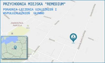 PORADNIA LECZENIA UZALEŻNIEŃ I WSPUŁUZALEŻNIEŃ - PRZYCHODNIA MIEJSKA "REMEDIUM" - UL. FLORIANA MARCINIAKA 20,  GŁOWNO