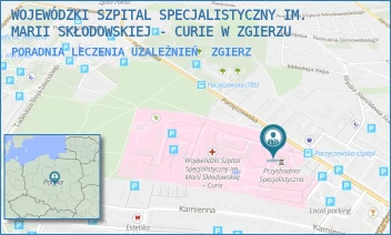 PORADNIA LECZENIA UZALEŻNIEŃ - WOJEWÓDZKI SZPITAL SPECJALISTYCZNY IM. MARII SKŁODOWSKIEJ - CURIE W ZGIERZU - UL. PARZĘCZEWSKA 35,  ZGIERZ