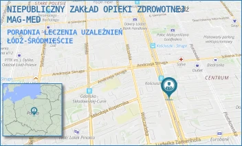 PORADNIA LECZENIA UZALEŻNIEŃ - NIEPUBLICZNY ZAKŁAD OPIEKI ZDROWOTNEJ MAG-MED - AL. TADEUSZA KOŚCIUSZKI 48,  ŁÓDŹ-ŚRÓDMIEŚCIE