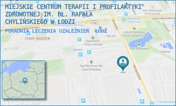 PORADNIA LECZENIA UZALEŻNIEŃ - MIEJSKIE CENTRUM TERAPII I PROFILAKTYKI ZDROWOTNEJ IM. BŁ. RAFAŁA CHYLIŃSKIEGO W ŁODZI - UL. NICIARNIANA 41,  ŁÓDŹ