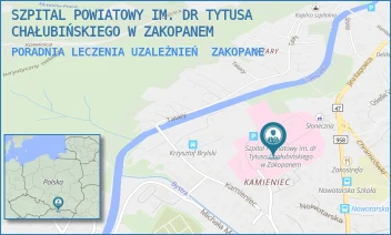 PORADNIA LECZENIA UZALEŻNIEŃ - SZPITAL POWIATOWY IM. DR TYTUSA CHAŁUBIŃSKIEGO W ZAKOPANEM - UL. KAMIENIEC 10, ZAKOPANE