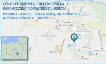 PORADNIA TERAPII UZALEŻNIENIA OD ALKOHOLU I WSPÓŁUZALEŻNIENIA - CENTRUM ZDROWIA TUCHÓW SPÓŁKA Z OGRANICZONĄ ODPOWIEDZIALNOŚCIĄ - UL. KOLEJOWA 8B, TUCHÓW