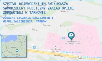 ODDZIAŁ LECZENIA UZALEŻNIEŃ I WSPÓŁUZALEŻNIENIA - SZPITAL WOJEWÓDZKI IM.ŚW.ŁUKASZA SAMODZIELNY PUBLICZNY ZAKŁAD OPIEKI ZDROWOTNEJ W TARNOWIE - UL. LWOWSKA 178A, TARNÓW