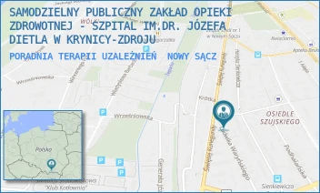 PORADNIA TERAPII UZALEŻNIEŃ - SAMODZIELNY PUBLICZNY ZAKŁAD OPIEKI ZDROWOTNEJ - SZPITAL IM.DR. JÓZEFA DIETLA W KRYNICY-ZDROJU - UL. LUDWIKA WARYŃSKIEGO 1, NOWY SĄCZ