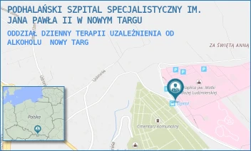 ODDZIAŁ DZIENNY TERAPII UZALEŻNIENIA OD ALKOHOLU - PODHALAŃSKI SZPITAL SPECJALISTYCZNY IM. JANA PAWŁA II W NOWYM TARGU - UL. SZPITALNA 14, NOWY TARG
