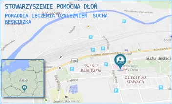 PORADNIA LECZENIA UZALEŹNIEŃ - STOWARZYSZENIE POMOCNA DŁOŃ - UL. HANDLOWA 1, SUCHA BESKIDZKA