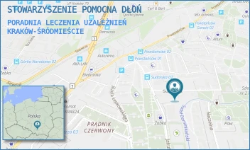 PORADNIA LECZENIA UZALEŻNIEŃ - STOWARZYSZENIE POMOCNA DŁOŃ - UL. SUDOLSKA 16, KRAKÓW-ŚRÓDMIEŚCIE