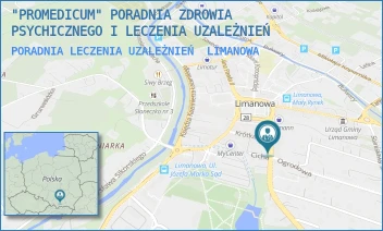 PORADNIA LECZENIA UZALEŻNIEŃ - "PROMEDICUM" PORADNIA ZDROWIA PSYCHICZNEGO I LECZENIA UZALEŻNIEŃ - UL. KOŚCIUSZKI 15, LIMANOWA
