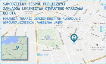 PORADNIA TERAPII UZALEŻNIENIA OD ALKOHOLU I WSPÓŁUZALEŻNIENIA - SAMODZIELNY ZESPÓŁ PUBLICZNYCH ZAKŁADÓW LECZNICTWA OTWARTEGO WARSZAWA OCHOTA - SOSNKOWSKIEGO 18,  WARSZAWA URSUS