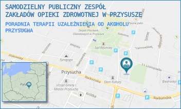 PORADNIA TERAPII UZALEŻNIENIA OD AKOHOLU - SAMODZIELNY PUBLICZNY ZESPÓŁ ZAKŁADÓW OPIEKI ZDROWOTNEJ W PRZYSUSZE - ALEJA JANA PAWŁA II 4,  PRZYSUCHA