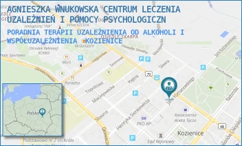 PORADNIA TERAPII UZALEŻNIENIA OD ALKOHOLI I WSPÓŁUZALEŻNIENIA - AGNIESZKA WNUKOWSKA CENTRUM LECZENIA UZALEŻNIEŃ I POMOCY PSYCHOLOGICZN - WARSZAWSKA 13,  KOZIENICE
