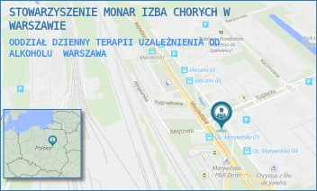 ODDZIAŁ DZIENNY TERAPII UZALEŻNIENIA OD ALKOHOLU - STOWARZYSZENIE MONAR IZBA CHORYCH W WARSZAWIE - MARYWILSKA 44,  WARSZAWA