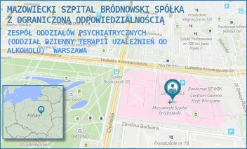 ZESPÓŁ ODDZIAŁÓW PSYCHIATRYCZNYCH (ODDZIAŁ DZIENNY TERAPII UZALEŻNIEŃ OD ALKOHOLU) - MAZOWIECKI SZPITAL BRÓDNOWSKI SPÓŁKA Z OGRANICZONĄ ODPOWIEDZIALNOŚCIĄ - KONDRATOWICZA 8,  WARSZAWA