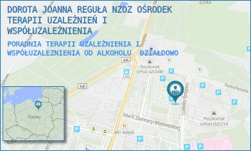 PORADNIA TERAPII UZALEŻNIENIA I WSPÓŁUZALEZNIENIA OD ALKOHOLU - NZOZ OŚRODEK TERAPII UZALEŻNIEŃ I WSPÓŁUZALEŻNIENIA DOROTA JOANNA REGUŁA - RYDYGIERA 6, DZIAŁDOWO
