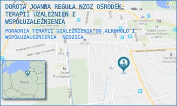 PORADNIA TERAPII UZALEŻNIENIA OD ALKOHOLU I WSPÓŁUZALEŻNIENIA - DOROTA JOANNA REGUŁA NZOZ OŚRODEK TERAPII UZALEŻNIEŃ I WSPÓŁUZALEŻNIENIA - WARSZAWSKA 10,  NIDZICA