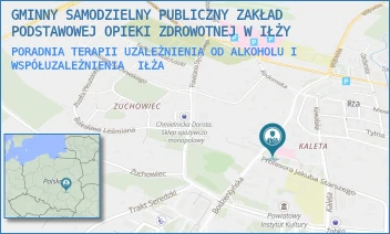 PORADNIA TERAPII UZALEŻNIENIA OD ALKOHOLU I WSPÓŁUZALEŻNIENIA - GMINNY SAMODZIELNY PUBLICZNY ZAKŁAD PODSTAWOWEJ OPIEKI ZDROWOTNEJ W IŁŻY - BODZENTYŃSKA 17,  IŁŻA