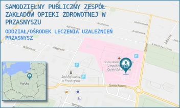 ODDZIAŁ/OŚRODEK LECZENIA UZALEŻNIEŃ - SAMODZIELNY PUBLICZNY ZESPÓŁ ZAKŁADÓW OPIEKI ZDROWOTNEJ W PRZASNYSZU - SADOWA 9,  PRZASNYSZ