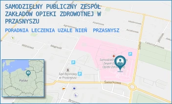 PORADNIA LECZENIA UZALENIEŃ - SAMODZIELNY PUBLICZNY ZESPÓŁ ZAKŁADÓW OPIEKI ZDROWOTNEJ W PRZASNYSZU - SADOWA 9,  PRZASNYSZ