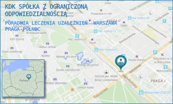 PORADNIA LECZENIA UZALEŻNIEŃ - KDK SPÓŁKA Z OGRANICZONĄ ODPOWIEDZIALNOŚCIĄ - RATUSZOWA 7/9,  WARSZAWA PRAGA-PÓŁNOC