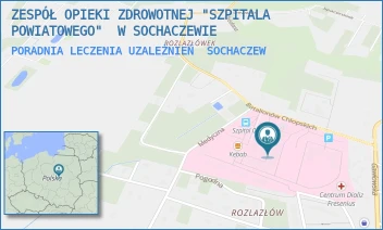 PORADNIA LECZENIA UZALEŻNIEŃ - ZESPÓŁ OPIEKI ZDROWOTNEJ "SZPITALA POWIATOWEGO"  W SOCHACZEWIE - BATALIONÓW CHLOPSKICH 3/7,  SOCHACZEW
